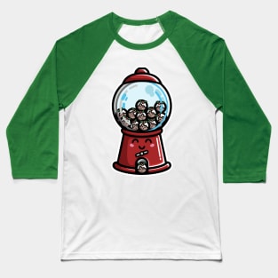 Kawaii Cute Christmas Pudding Gumball Machine Baseball T-Shirt